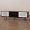 Baxton Studio Meike Two-Tone Walnut Brown and White Wood TV Stand 169-10747 - alternate 2